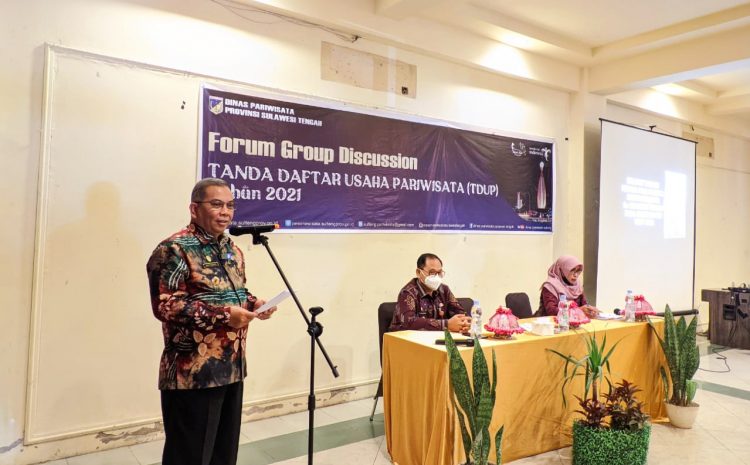 Pj. Sekda Provinsi Sulteng Buka Secara Resmi FGD Tanda Daftar Usaha Pariwisata secara Tatap Muka.