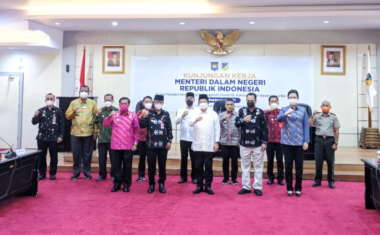 Gubernur dan Wagub Sulteng Terima Kunjungan Kerja Mendagri RI dalam rangka Monitoring Penanganan Covid-19, Vaksinasi dan Realisasi APBD.