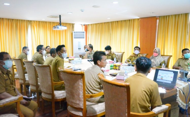 Wakil Gubernur Sulawesi Tengah Drs. Mamun Amir, Memimpin Rapat Percepatan Pengesahan Perubahan Rencana Tata Ruang Provinsi Sulawesi Tengah. Senin, 18 Oktober 2021.
