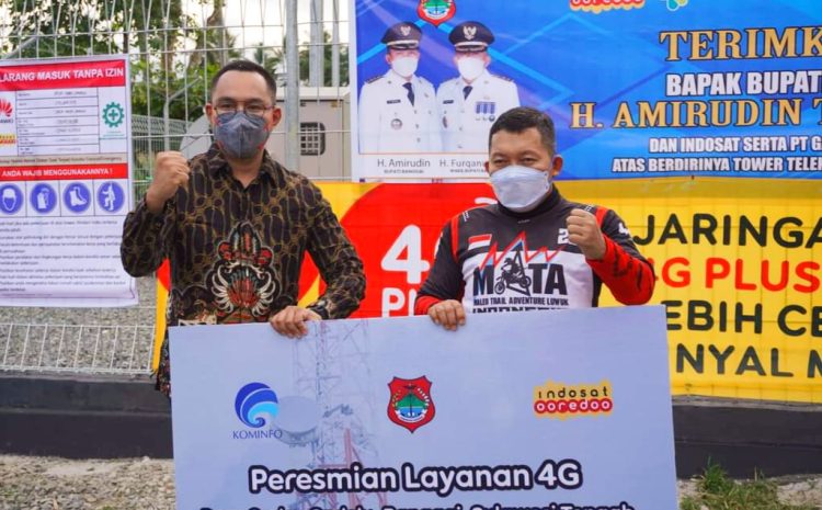 Bupati Banggai Resmikan Menara Jaringan Komunikasi Desa Ondo-Ondolu.