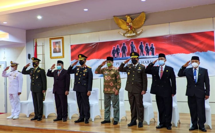 Wagub Sulteng Hadiri Upacara Peringatan Hari Kesaktian Pancasila Tahun 2021 Secara Virtual.