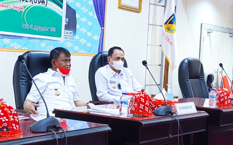Gubernur Sulawesi Tengah H. Rusdy Mastura, Sulawesi Tengah Hanya 4 Kabupaten yang Masih PPKM Level 3, Selainnya Sudah Masuk PPKM Level 2, Selasa, 5 Oktober 2021.