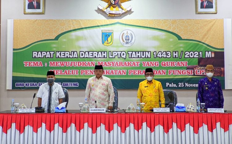 Staf Ahli Wakili Gubernur Ikuti Rakerda LPTQ 1443 H Tahun 2021.
