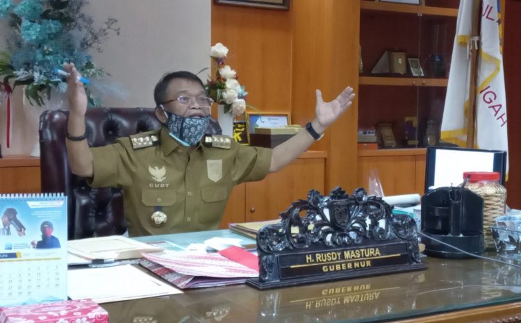  Gubenur Sulawesi Tengah H. Rusdy Mastura, Meminta Dukungan Tokoh Agama, Ustad, Imam Masjid, Pendeta dan Seluruh Pemimpin Umat Beragama, Untuk menghimbau Masyarakat Agar Patuh Protokol Kesehatan.