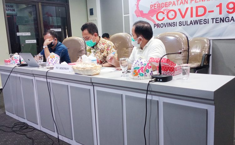 Kadis Kesehatan Provinsi Sulteng Ikuti Monitoring dan Evaluasi Penerapan PPKM Level 4 di Wilayah Sulawesi.